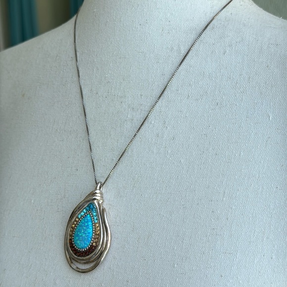 Gorgeous RARE retired Orit Schatzman 925 Israel Sterling silver pendant necklace - Picture 5 of 9